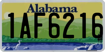 AL license plate 1AF6216