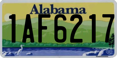 AL license plate 1AF6217