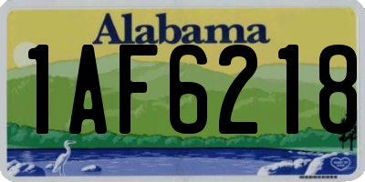 AL license plate 1AF6218