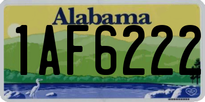 AL license plate 1AF6222