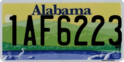 AL license plate 1AF6223