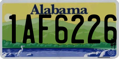 AL license plate 1AF6226