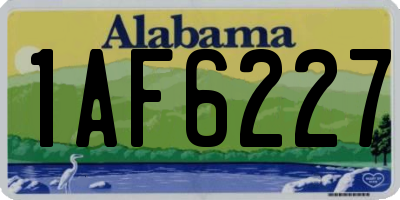 AL license plate 1AF6227