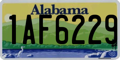 AL license plate 1AF6229