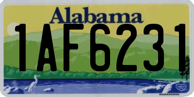 AL license plate 1AF6231