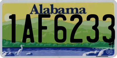AL license plate 1AF6233