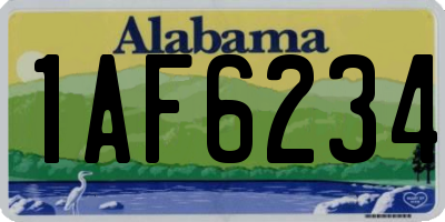 AL license plate 1AF6234
