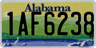 AL license plate 1AF6238