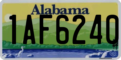 AL license plate 1AF6240