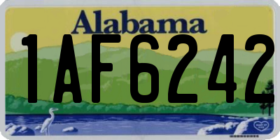 AL license plate 1AF6242