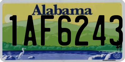 AL license plate 1AF6243