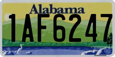 AL license plate 1AF6247