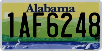 AL license plate 1AF6248