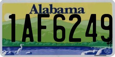 AL license plate 1AF6249