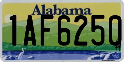 AL license plate 1AF6250