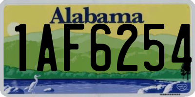 AL license plate 1AF6254