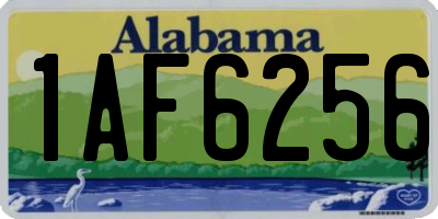 AL license plate 1AF6256