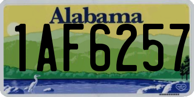 AL license plate 1AF6257