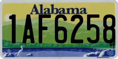 AL license plate 1AF6258