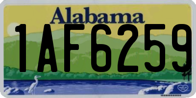 AL license plate 1AF6259