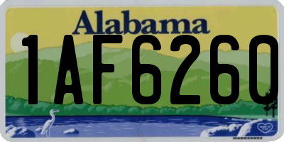 AL license plate 1AF6260