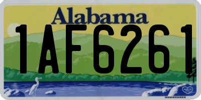 AL license plate 1AF6261
