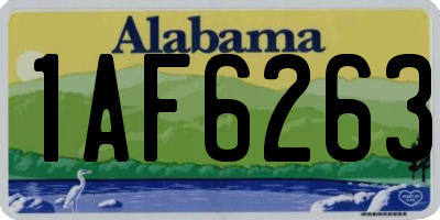AL license plate 1AF6263