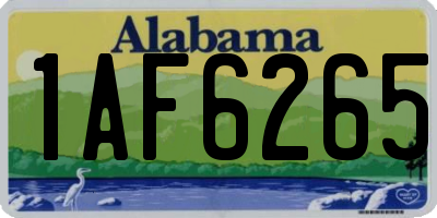 AL license plate 1AF6265