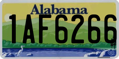 AL license plate 1AF6266