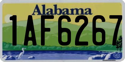 AL license plate 1AF6267