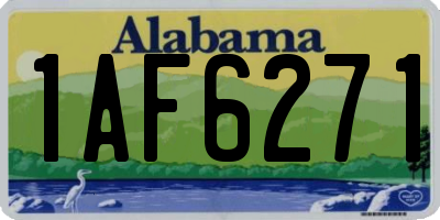 AL license plate 1AF6271