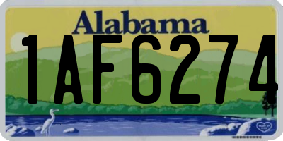 AL license plate 1AF6274