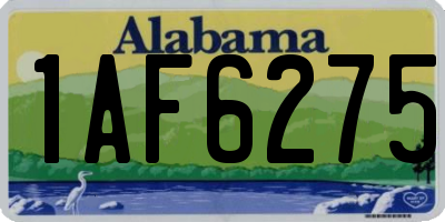 AL license plate 1AF6275