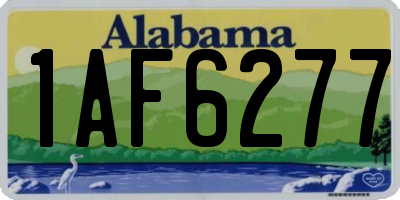 AL license plate 1AF6277