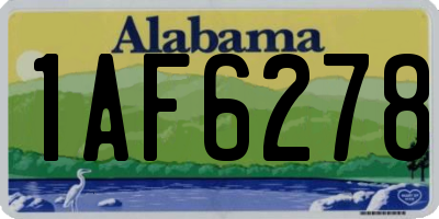AL license plate 1AF6278