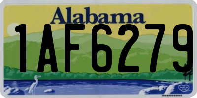 AL license plate 1AF6279