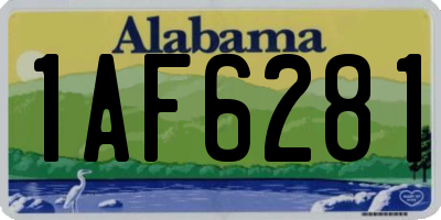 AL license plate 1AF6281
