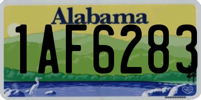 AL license plate 1AF6283