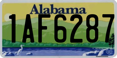 AL license plate 1AF6287