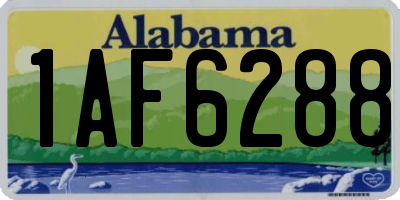 AL license plate 1AF6288