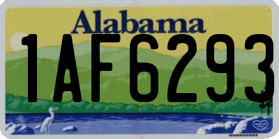 AL license plate 1AF6293