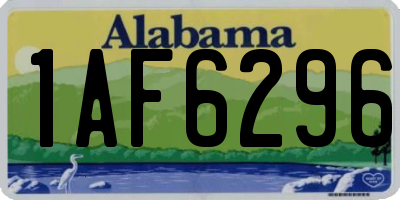 AL license plate 1AF6296
