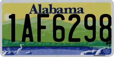 AL license plate 1AF6298