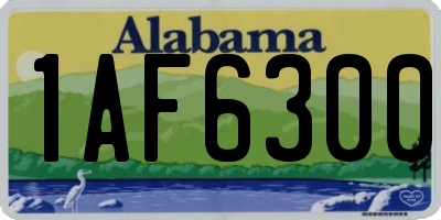 AL license plate 1AF6300