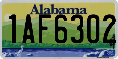 AL license plate 1AF6302