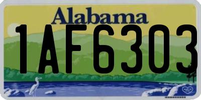AL license plate 1AF6303