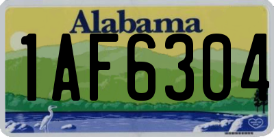 AL license plate 1AF6304