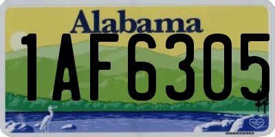 AL license plate 1AF6305