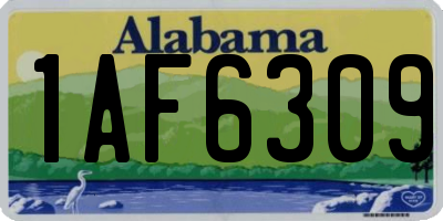 AL license plate 1AF6309