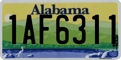 AL license plate 1AF6311
